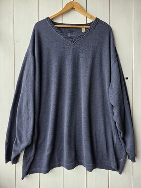 Tommy Bahama V Neck Sweater Navy Blue RN 86549 Mens Size 5XB